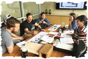 The Vasen crew meets with the Baskervill design team